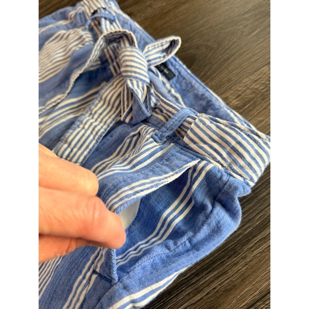 Tommy Hilfiger Relaxed Tapered Chino Striped Pants Blue 4 Coastal Summer Preppy - Picture 3 of 16